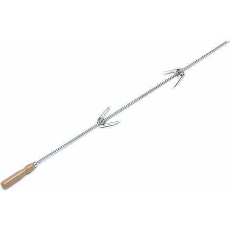 SPIEDO 80 CM 2 FORCHETTE RITAGLIABILE A MISURA GIRARROSTO  CAMINO BARBECUE STUFE