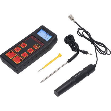 Analyseur d'eau portable 3-en-1 pH/ORP/mV et thermomètre, testeur de qualité de l'eau multifonction PH-8424 avec électrode pH intégrée, pour aquarium, réservoir marin et surveillance aquatique, batter (1/5)