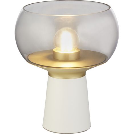Abatjour Contemporaneo Calice Acciaio Bianco Ottone 1 Luce E27