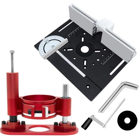 Kit de plaque d'insertion de table de défonceuse en alliage d'aluminium - Base de levage pour défonceuse en bois (1/5)