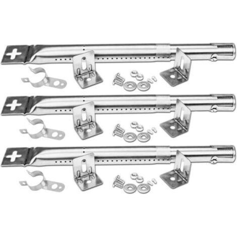 31-45cm Brûleur Universel Pièces détachées pour Landmann Triton 2, Enders Monroe, Tepro, Campingaz, Taino, Proficook, Barbecook, Brûleur Tubulaire Réglable, 3 pièces (1/5)