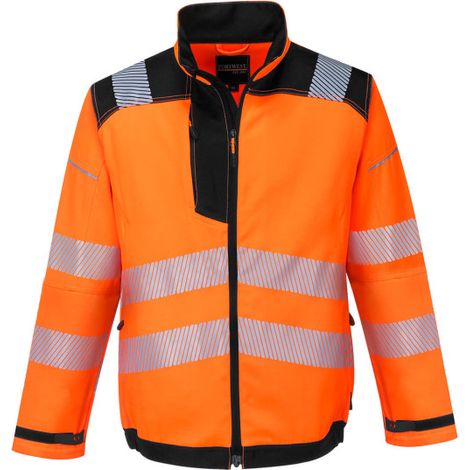 Chaqueta de trabajo de alta visibilidad PW3 / Naranja Negro / XXXL