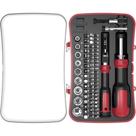 Punte Schroevendraaier a cricchetto da 77-delige in set Dop, punte magnetiche per Huis