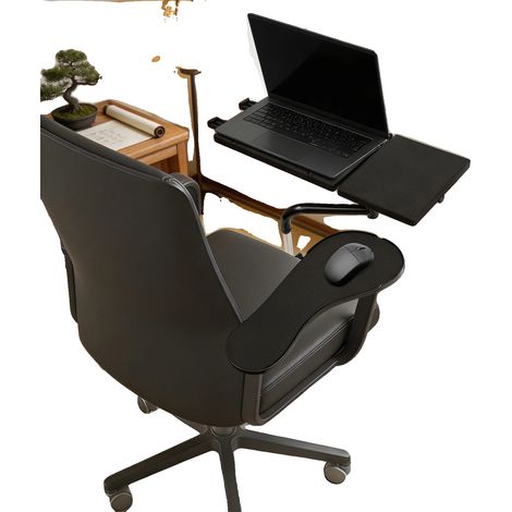 Support de clavier, ABS et acier inoxydable, Dimensions plié : 3522,5 cm, Réglage de la hauteur : 42-60 cm, Taille du support de souris : 22,518,5 cm, Vitesse du ventilateur : 2000 tr/min (1/5)