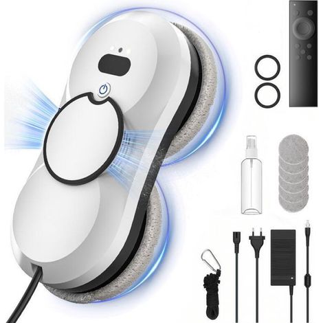 Robot lave-vitres intelligent – utilisation sur surfaces sèches et humides – puissance d'aspiration de 5 600 Pa – 3 modes (1/5)