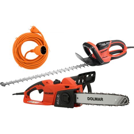 PACK - DOLMAR Taille-Haie Électrique 670W 65 cm HT6510 + Tronçonneuse Électrique 1800W 35 cm ES39TLC + Rallonge 20m