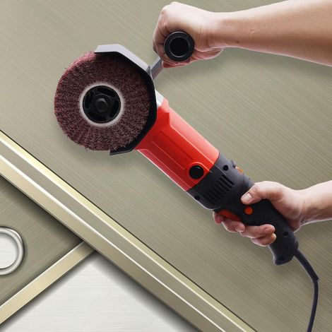 Machine à satiner 1,58 kW - Ponceuse à brosse - Pour le meulage, le polissage, le satin, la structuration, ainsi que pour le nettoyage sale (1/5)