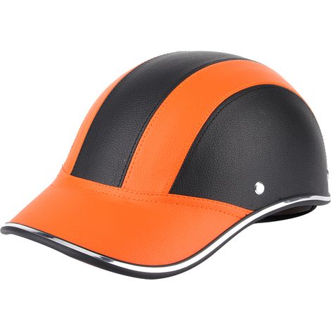 Casque moto demi-visière style casquette ABS universel pour moto électrique Orange - A0322 Taille unique (1/5)