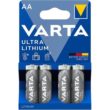Batterie Varta Ultra Lithium AA 4 pezzi in blister