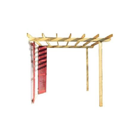 PERGOLA ADDOSSATA URBAN 100 300X400XH240CM IN PINO
