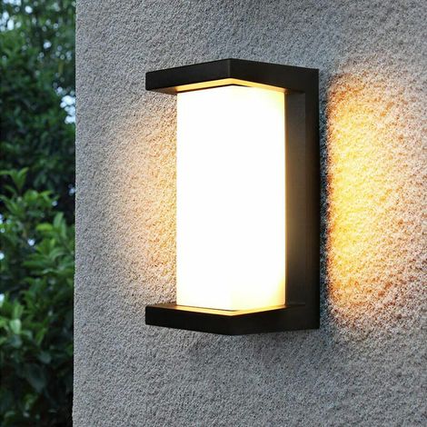 Modern Outdoor Wall Sconces, 30W-LED Wall Sconces, 3 Color Wall Lamps, Matte Black Porch and Patio Light, IP65 Waterproof for Hallway Stairs Gardens