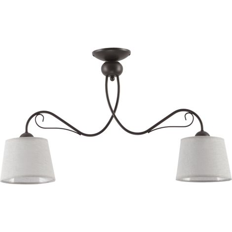 Plafoniera classica Kamelia Jupiter venge 2xE27 grigia IP20