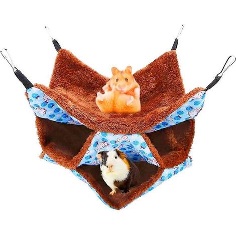 Accessoires pour cage de hamster : hamac suspendu en polaire, sac balançoire pour planeur de sucre et cochon d'Inde (1/5)