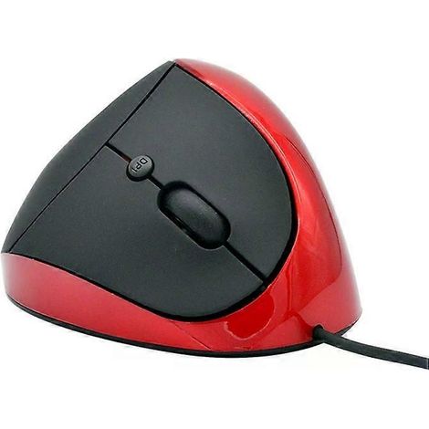 Souris verticale filaire - Souris optique ergonomique à 6 boutons, rouge JSY-05 (1/2)
