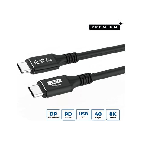 Cavo USB Microconnect USB4CC3 USB4 Gen 3x2 3m USB C Nero (1/4)