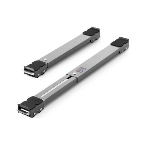 Plataforma Rodante para Muebles de 700 x 50 x 40 mm con Base Ajustable, Capacidad de Carga de 149,7 kg, Rodillos Extensibles para Electrodomésticos, Lavadora, Frigorífico y Secadora, Gris (1/5)