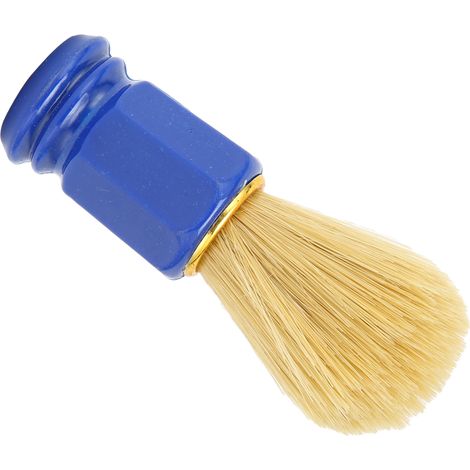 Brosse à barbe homme bleue, blaireau rasage doux poils, nettoyage visage, kit soin barbier, accessoire maison, brosse à moustache, 1 pièce, toilette homme. (1/5)