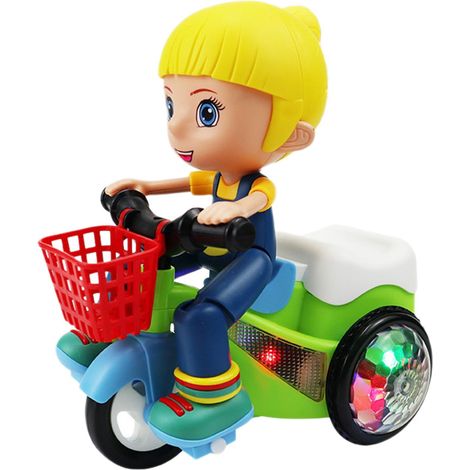 Tricycle Électrique - Jouet Moto Enfant avec Lumières Clignotantes et Musique - Pour Intérieur et Extérieur - 1 Pièce (1/5)