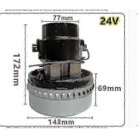 Moteur de remplacement pour aspirateurs compatibles, 24 volts, 500 watts (1/5)