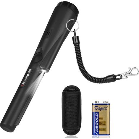 detecteur de metaux Pinpointer, IP68 Étanche Détecteur de métaux Portable, 360 Détecteur de Métaux Portable avec indicateur LED intégré/lumière d'alarme pour Chasse aux Trésors (1/5)