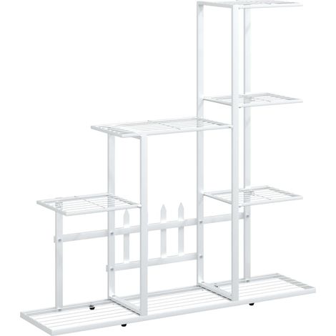 Maison Exclusive - Portapiante 94,5x25x88 cm Bianco in Metallo