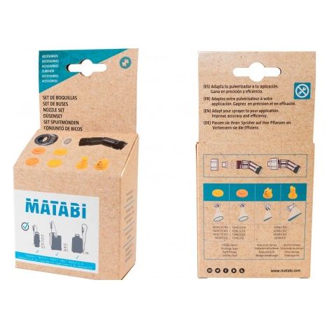 MATABI boquillas mochila 870 8 piezas set , Set de boquillas para mochila 870 Matabi Adapta el pulverizador a tus necesidades Gana en precisión y eficiencia Boquillas a (1/6)