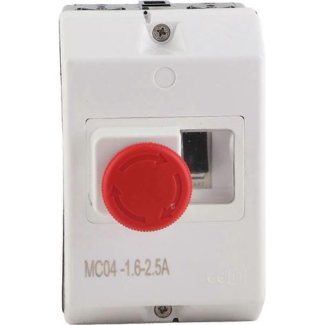 Motorschutzschalter 1,6–2,5 A IP55 mit Not-Aus-Knopf 230–240 V 400