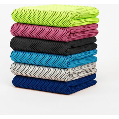 Serviette de sport rafraîchissante en polyester de haute qualité et brocart de soie glacée, séchage rapide. (1/4)