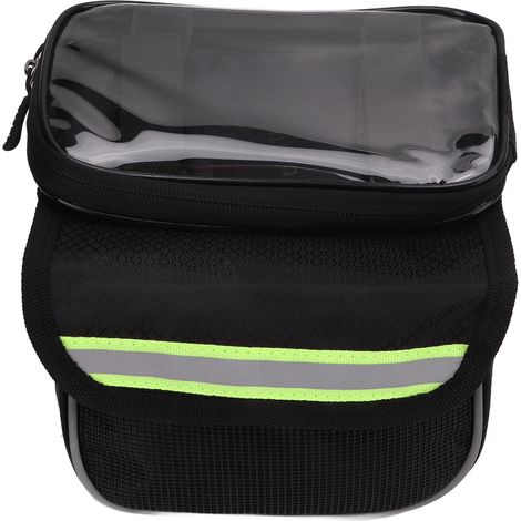 Fahrradhandytasche aus 600D Nylon mit transparenter TPU-Folie, stoßfest und mit hoher Sicherheit, für Handys von 4,8 bis 5,7 Zoll, grün. (1/5)