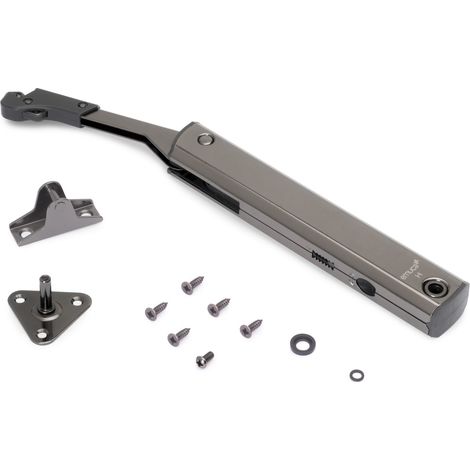 Emuca Braccetto per ante elevabile Altius One, Gamma di forza 1440-2200, Acciaio, Titanio