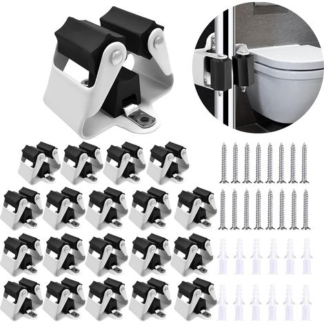 20 Pièces - Porte Balais Mural - Organisateur de Balais - Acier à Ressort Réglable - Pour Balai et Vadrouille - Garage et Jardin - Noir - 18mm-39mm