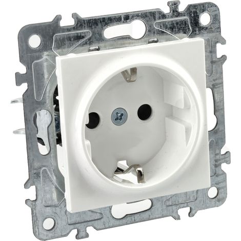 Mecanismo Enchufe Schuko 16A Policarbonato Blanco