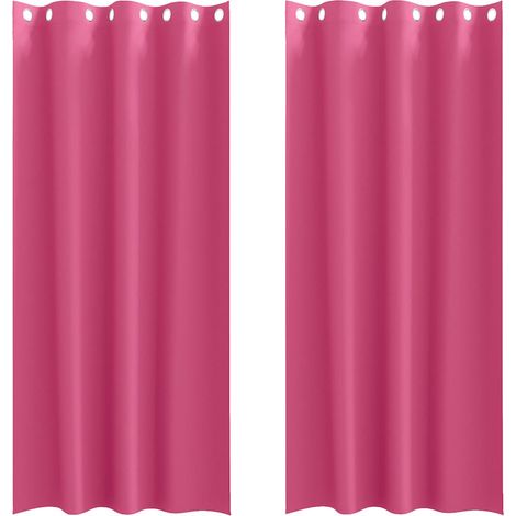 Maison Exclusive - Verdunkelungs-Vorhänge mit Ringen 2 pcs Helles