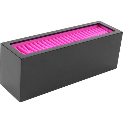 Boîte de rangement cosmétique en silicone pour rouge à lèvres, organisateur de maquillage, étui de rangement pour cosmétiques (noir, rose, rouge) (1/5)