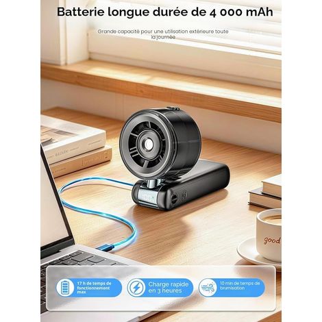 Mist Fan, Handheld Turbo Fan Cold Mist, Speeds Silent Operation, Travel, Holiday, Make-up, Concerts (1/4)