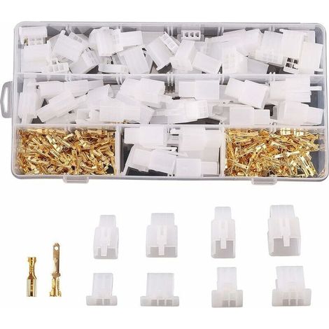 480Pcs 2.8Mm Automobile Connecteur Kit 2 3 4 6 Broches Automobile Fil Électrique Connecteurs Kit Pour Moto Moto Voiture Camion Scooter Bateaux Électrique Instruments (1/4)