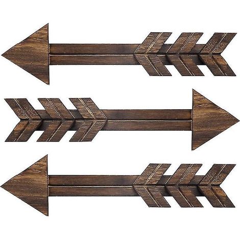 3-teiliges Set Holzpfeile zur Wanddekoration