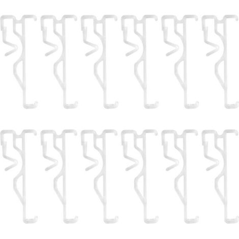 Clips De Cantonnière En Plastique Transparent Pour Stores Horizontaux Dissimulés Lot De 12 Pièces (1/4)