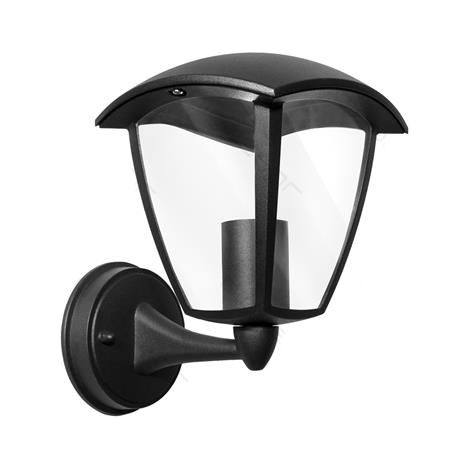 WANDLAMPE GARTENLATERNE E27 AUSSEN IP44 SCHWARZ (1/4)