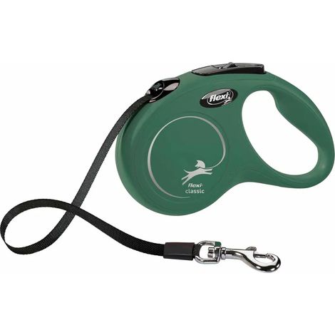 Flexi - Koppel New Classic - S - 5m Band - Olive - Max 15kg