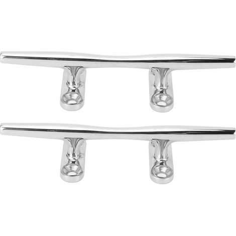 Ortviai 2 x Taquets de fixation pour bateau en acier inoxydable 316 marine, poli, 15 cm, pour yachts et vedettes (1/5)