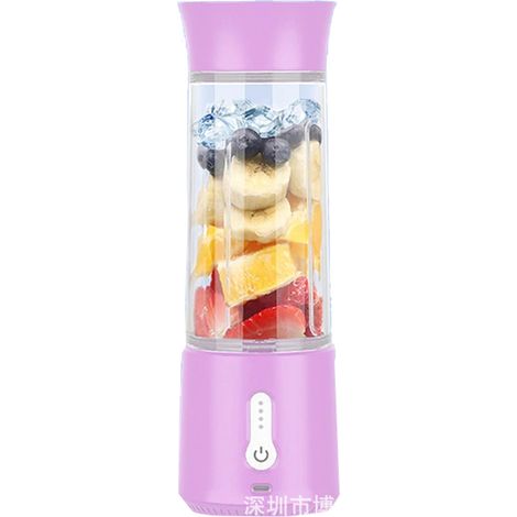 Extracteur de jus (violet clair), extracteur de jus électrique pour fruits et légumes, mini-extracteur de jus pour usage domestique (1/2)