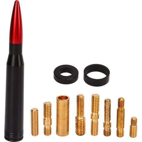 Mât d'antenne de calibre 50, billette d'aluminium 6061, remplacement universel de camion pour FORD RAPTOR rouge (1/5)