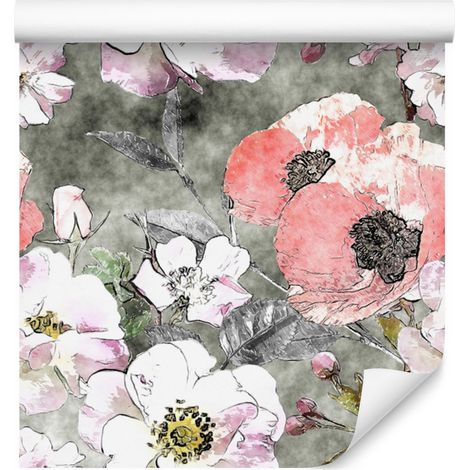 Carta da parati con rose vintage per soggiorno e camera da letto, 50x1000 cm (1/5)