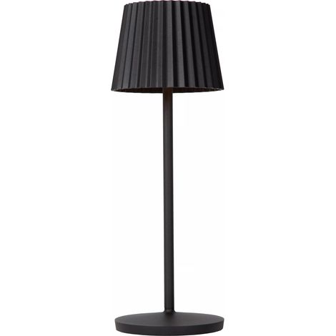 Lampada da tavolo esterna ricaricabile LED 2W IP54 nera Lucide (1/5)