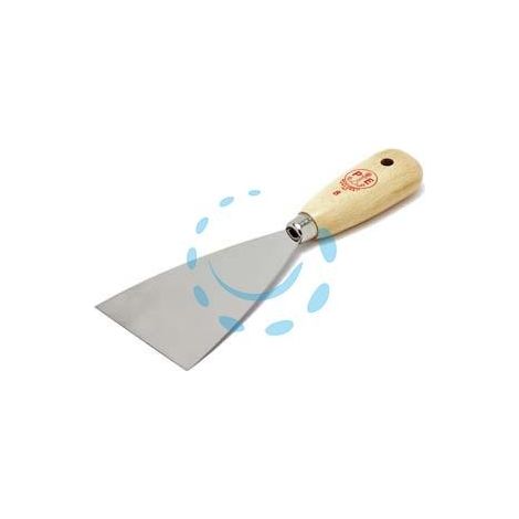 SPATOLA CON MANICO IN LEGNO ART.501/I INOX - mm.80