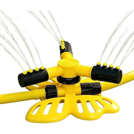 Arroseur rotatif extérieur en forme de papillon, 360° pour jardin, terrasse et pelouse – en plastique résistant, réglable et silencieux (1/5)