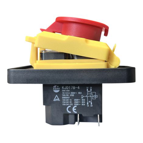 KEDU KJD17B-4 Elektromagnetischer Schalter 250V 18A Start/Stop Druckknopfschalter mit Not-Aus Funktion (1/5)