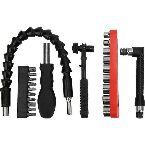 23-teiliges Set flexibler Schaftbits aus Kohlenstoffstahl für Schraubendreher, Steckschlüssel und Handwerkzeuge für elektrische Bohrmaschinen