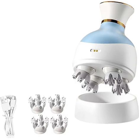 Appareil de massage électrique multifonction sans fil - Pétrissage du cuir chevelu pour la croissance des cheveux, thérapie par vibration des épaules (1/5)